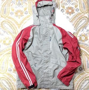 Descente Ski/Snowboard Red/Grey Insulated Jacket
